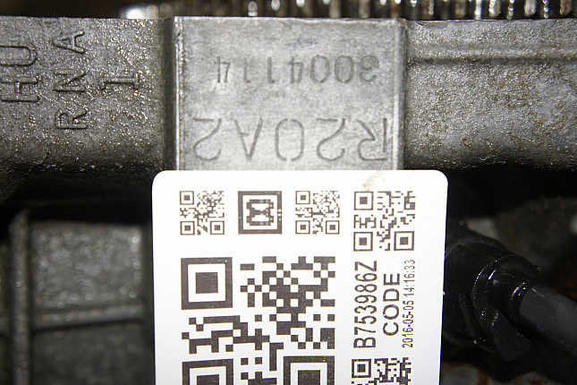 Номер двигателя и фотография площадки Honda R20A2