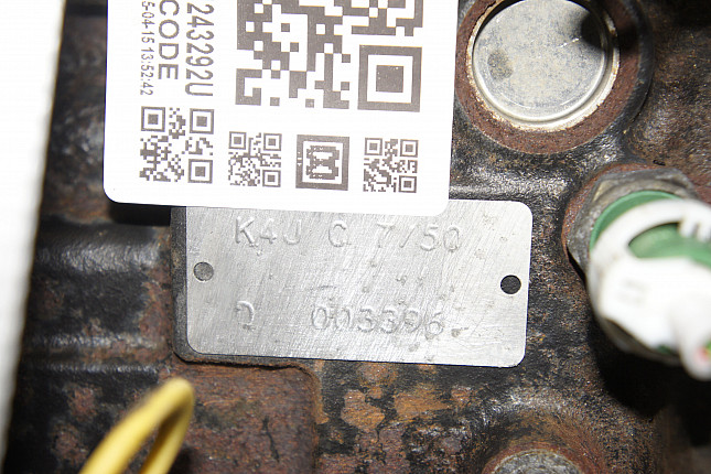 Номер двигателя и фотография площадки Renault K4J 750