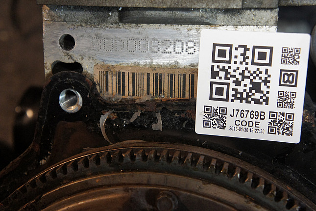 Номер двигателя и фотография площадки VW BUD