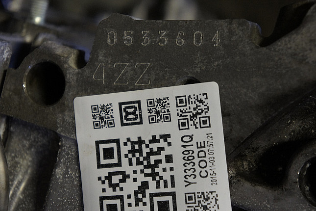 Номер двигателя и фотография площадки Toyota 4ZZ-FE