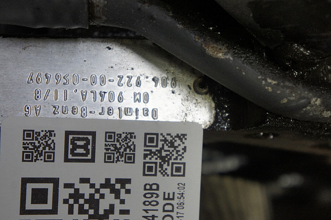 Номер двигателя и фотография площадки Mercedes OM 904.922
