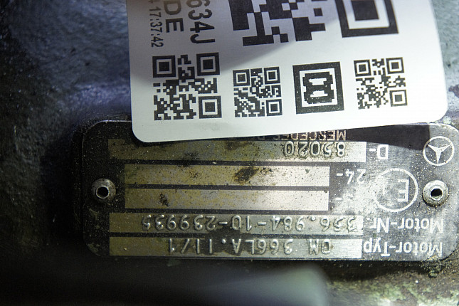 Номер двигателя и фотография площадки Mercedes OM 357.937