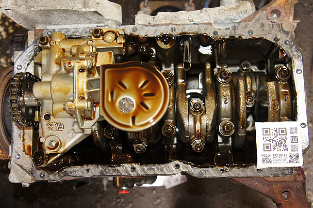 Фотография блока двигателя без поддона (коленвала) PEUGEOT NFU (TU5JP4)