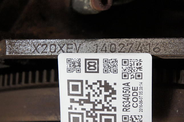 Номер двигателя и фотография площадки Opel X 20 XEV
