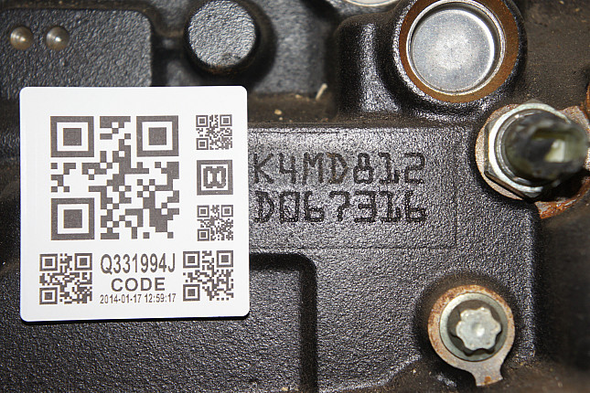 Номер двигателя и фотография площадки RENAULT K4MD-812
