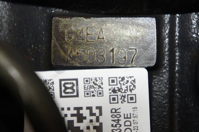 Номер двигателя и фотография площадки Hyundai G4EA