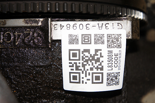 Номер двигателя и фотография площадки SUZUKI G13A