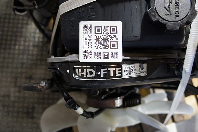 Номер двигателя и фотография площадки Toyota 1HD-FTE