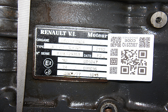 Номер двигателя и фотография площадки RENAULT DCI11