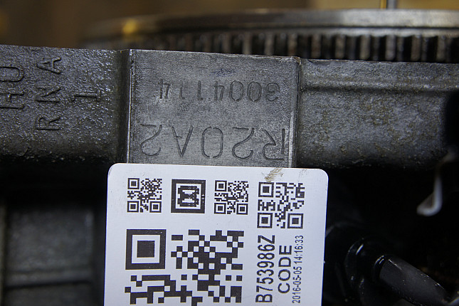Номер двигателя и фотография площадки Honda R20A2