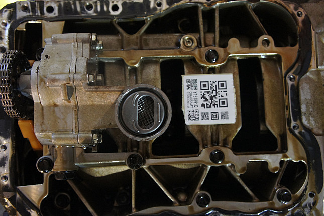 Фотография блока двигателя без поддона (коленвала) MITSUBISHI 4B10