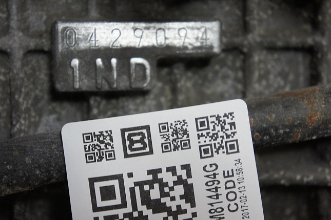 Номер двигателя и фотография площадки Toyota 1ND-TV
