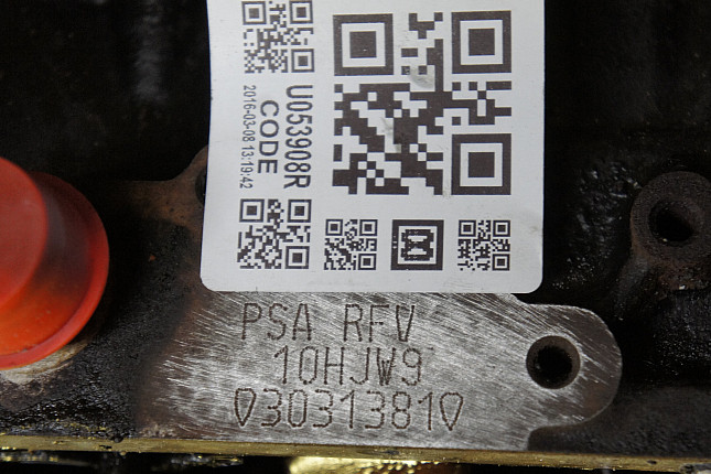 Номер двигателя и фотография площадки Peugeot RFV (XU10J4R)