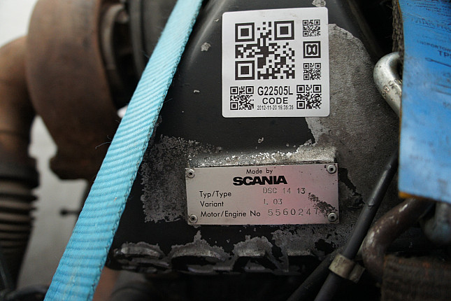 Номер двигателя и фотография площадки SCANIA DSC 14.13