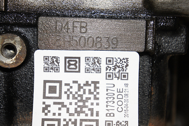 Номер двигателя и фотография площадки KIA D4FB