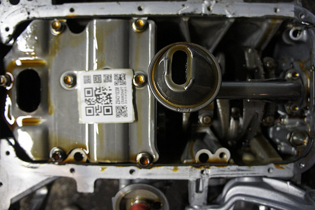 Фотография блока двигателя без поддона (коленвала) MITSUBISHI 4A91