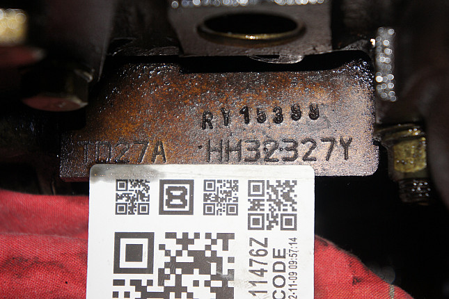 Номер двигателя и фотография площадки NISSAN TD27T