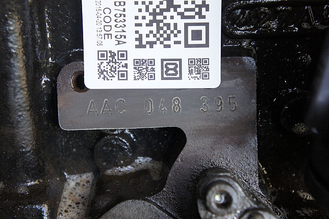 Номер двигателя и фотография площадки VW AAC