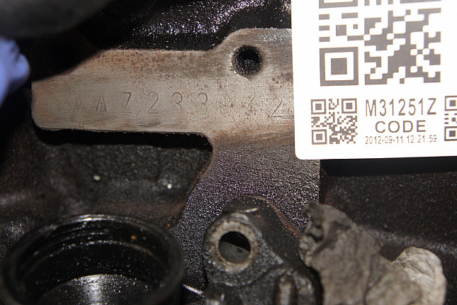 Номер двигателя и фотография площадки AUDI AAZ