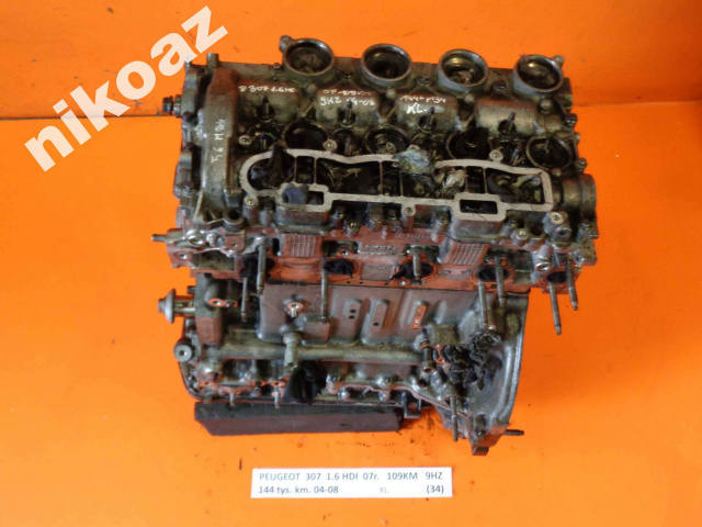 PEUGEOT 307 1.6 HDI 07 109 л.с. 9HZ двигатель