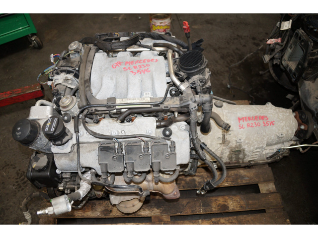 Двигатель MERCEDES SL230 R230 W220 3.7 3.5 112973 07г.