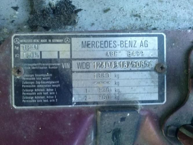 Mercedes 124 coupe 2.3 zadbany, двигатель 2, 3