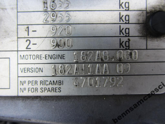 FIAT MAREA BRAVO BRAVA 1.9 TD 182A8.000 двигатель
