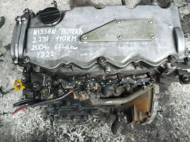NISSAN ALMERA N16 2.2DI 2004R 110 л.с. двигатель YD22