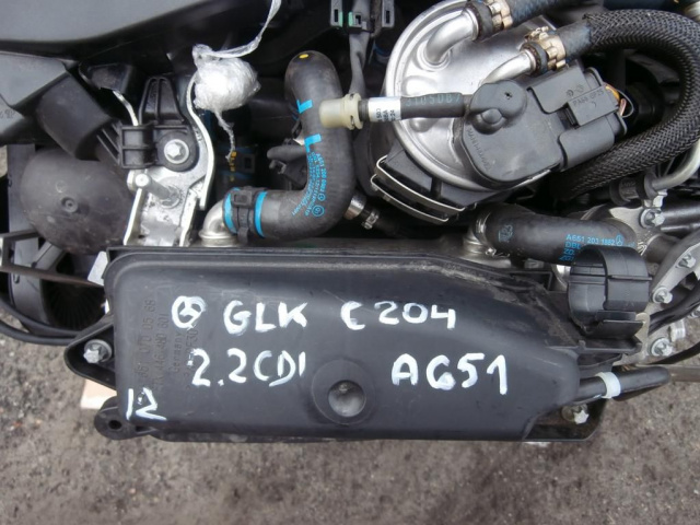 MERCEDES GLK W204 2.2 CDI A651 двигатель в сборе 12