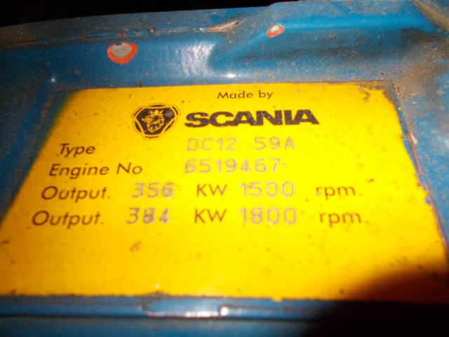 Двигатель SCANIA HPI STACJONARNY DC 1254 A 3 2008 r