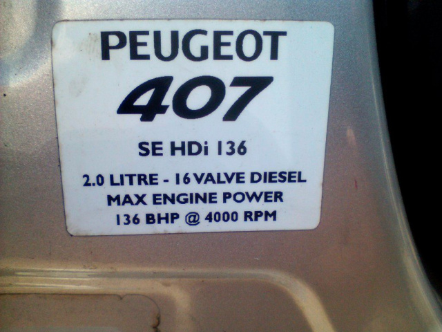 Двигатель PEUGEOT 307 407 C5 2.0 HDI 136KM RHR 10DY