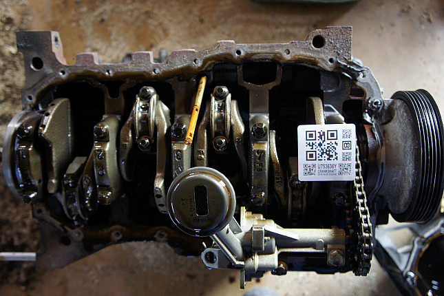 Фотография блока двигателя без поддона (коленвала) Renault K4M D 812