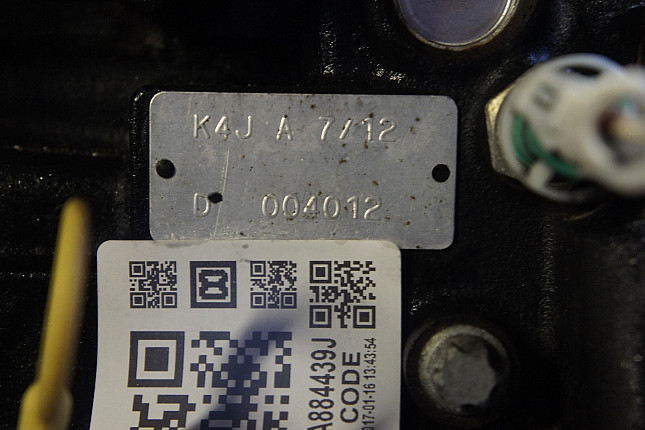 Номер двигателя и фотография площадки Renault K4J 712