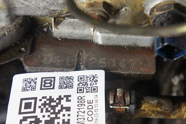 Номер двигателя и фотография площадки Nissan RD28T