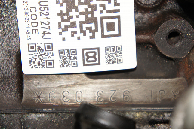Номер двигателя и фотография площадки VW JP