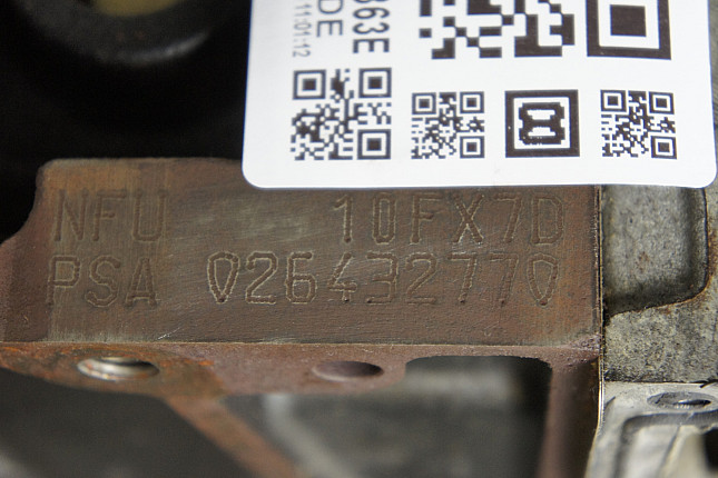 Номер двигателя и фотография площадки Citroen NFU (TU5JP4)