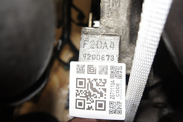Номер двигателя и фотография площадки HONDA F20A4