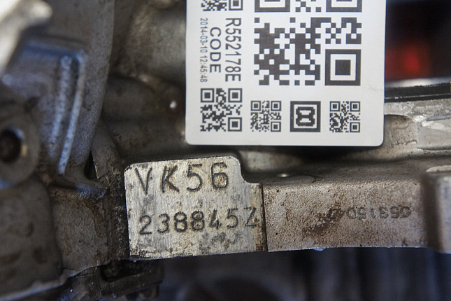 Номер двигателя и фотография площадки INFINITI VK56