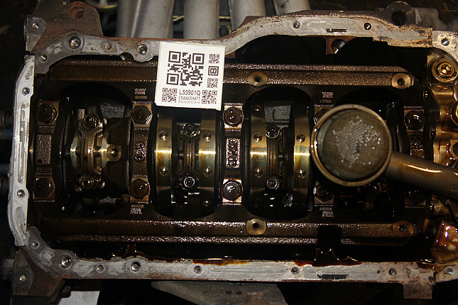 Фотография блока двигателя без поддона (коленвала) MITSUBISHI 4 G 92 