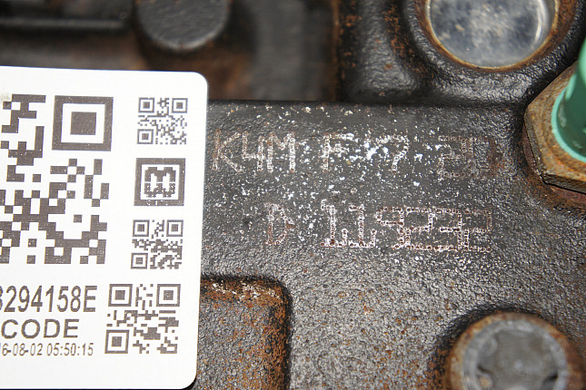 Номер двигателя и фотография площадки Renault K4M 720
