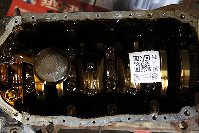 Фотография блока двигателя без поддона (коленвала) MITSUBISHI 4G18