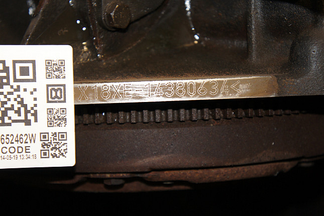 Номер двигателя и фотография площадки OPEL X18XE