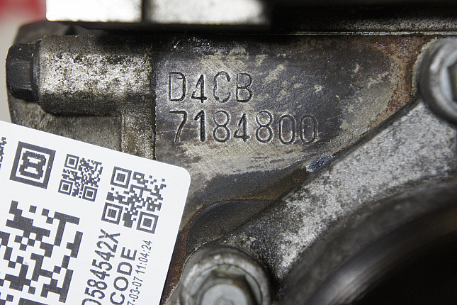 Номер двигателя и фотография площадки KIA D4CB
