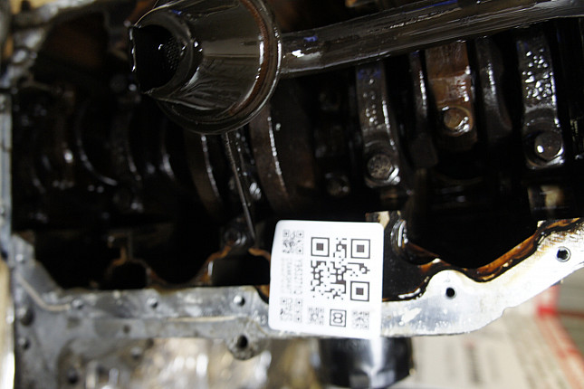 Фотография блока двигателя без поддона (коленвала) VW APE