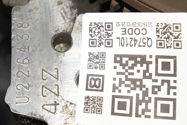Номер двигателя и фотография площадки Toyota 4zz