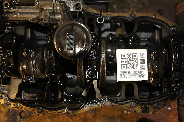 Фотография блока двигателя без поддона (коленвала) RENAULT K9K G 724