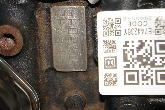 Номер двигателя и фотография площадки Renault K9K 732