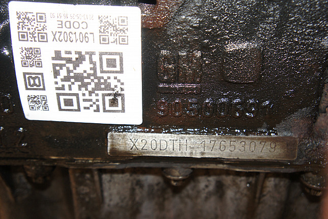 Номер двигателя и фотография площадки OPEL X 20 DTH