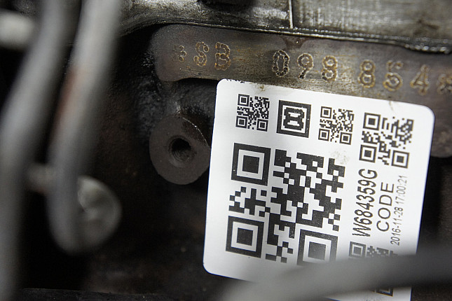 Номер двигателя и фотография площадки VW RA