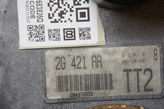 Номер двигателя и фотография площадки Jaguar YB